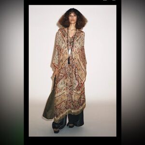 Zara ZW Collection Paisley Kaftan Dress